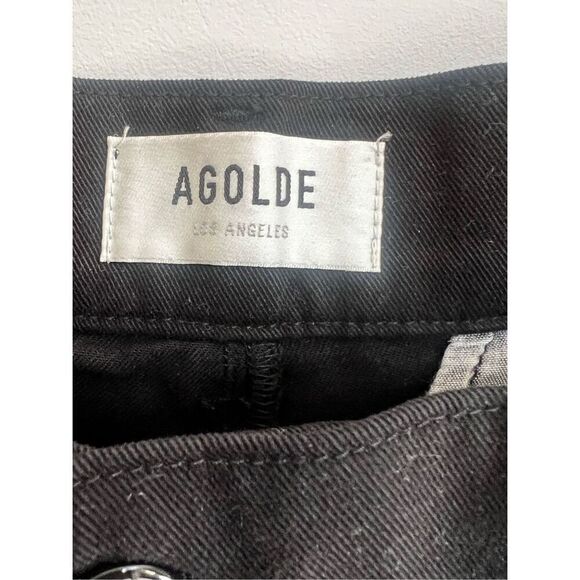 Agolde Women's Black Balloon Pleated High Rise Danika Chino Pants Size 30 NWOT - Picture 7 of 11